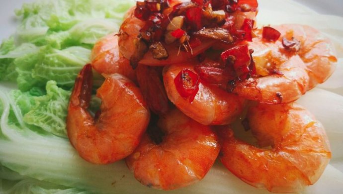 Crispy Shrimp with Baby Cabbage Recipe